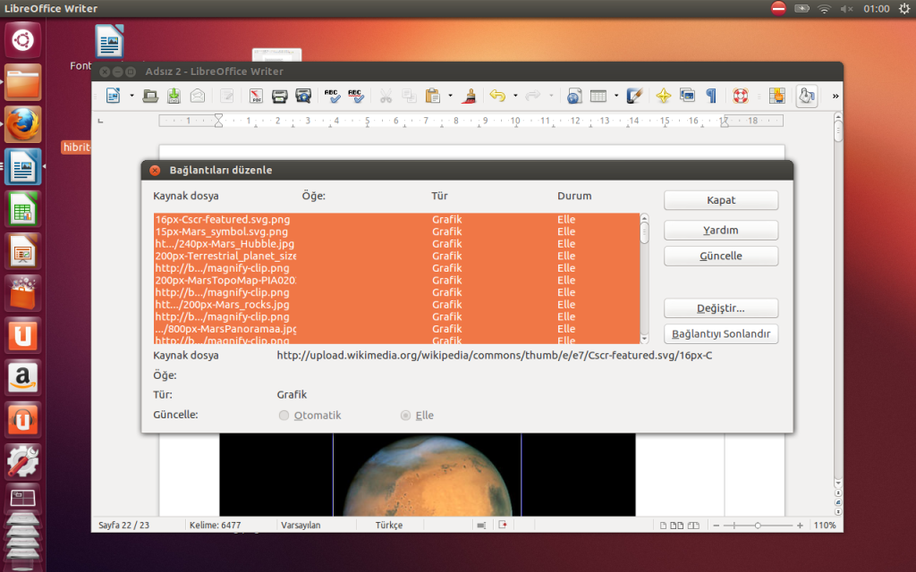 LibreOffice içerisine internet sayfalarından içerik kopyalarken resim bağlantılarını kaldırmak